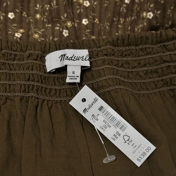 Madewell Brown Floral Midi Dress - Picture 10 of 12